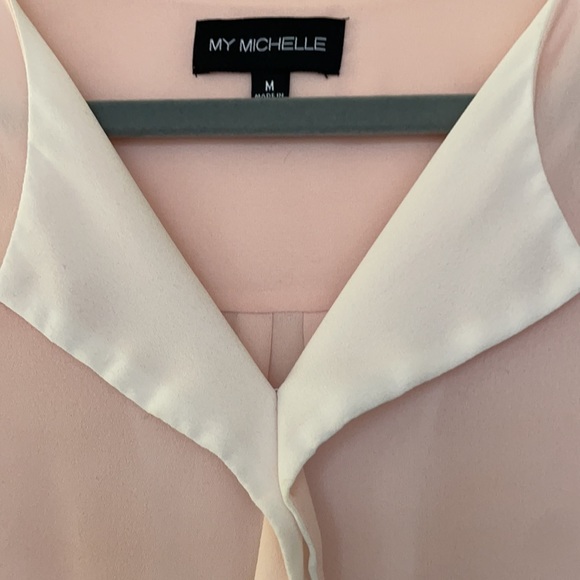 MY MICHELLE lightweight pink and white blouse - Picture 2 of 4